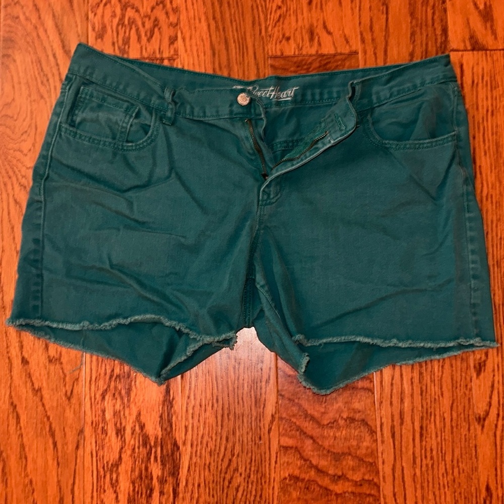 Teal old navy jean shorts
